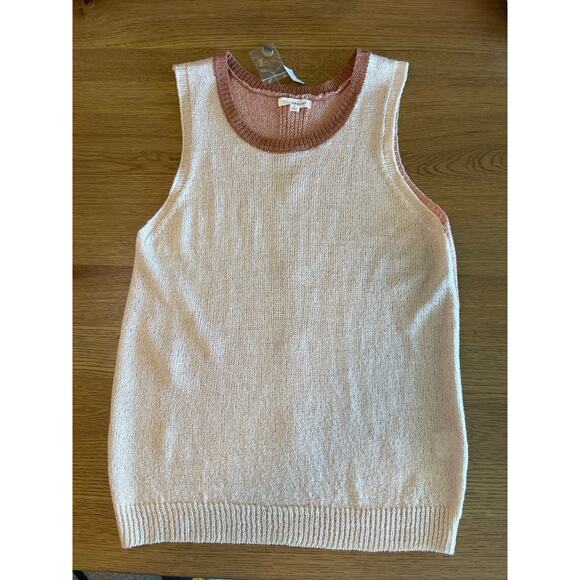 Blu Pepper Women's Sleeveless Knit Tank NWT Button Back Detail Large - Picture 1 of 11